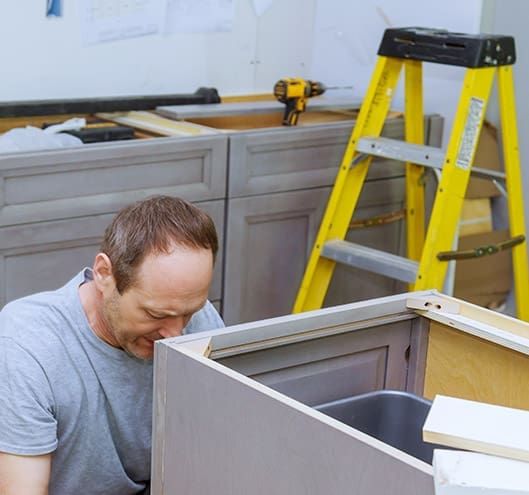 Door installation. frame preparation